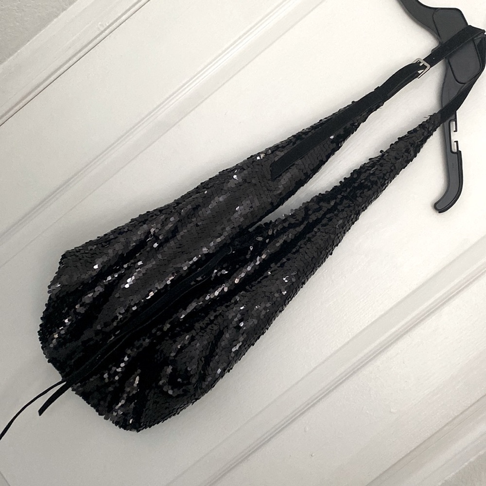 BEAUTIFUL ZARA Sequin Black Shoulder Bag